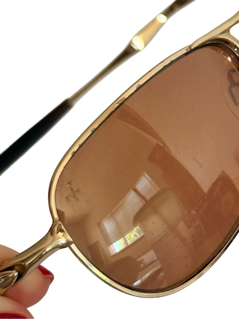 Oakley Crosshair Small Sunglasses Gold Irridium 05975 Unisex